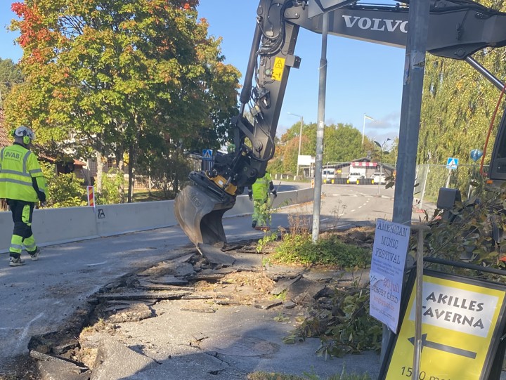 Arbete i korsningen Grisslehamn