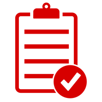 Dokumentikon med checkmärke