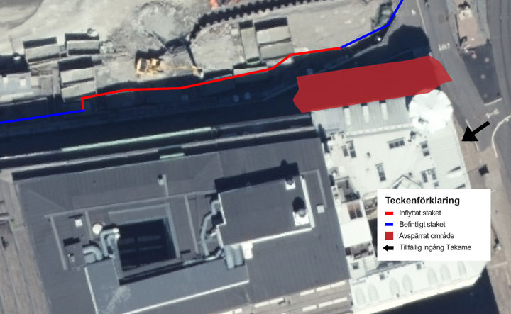 Karta över vårt arbete med Sankt Eriksgatan.