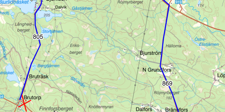 Karta över omledning