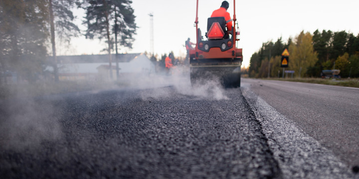 Asfaltering. Foto: Sonia Jansson