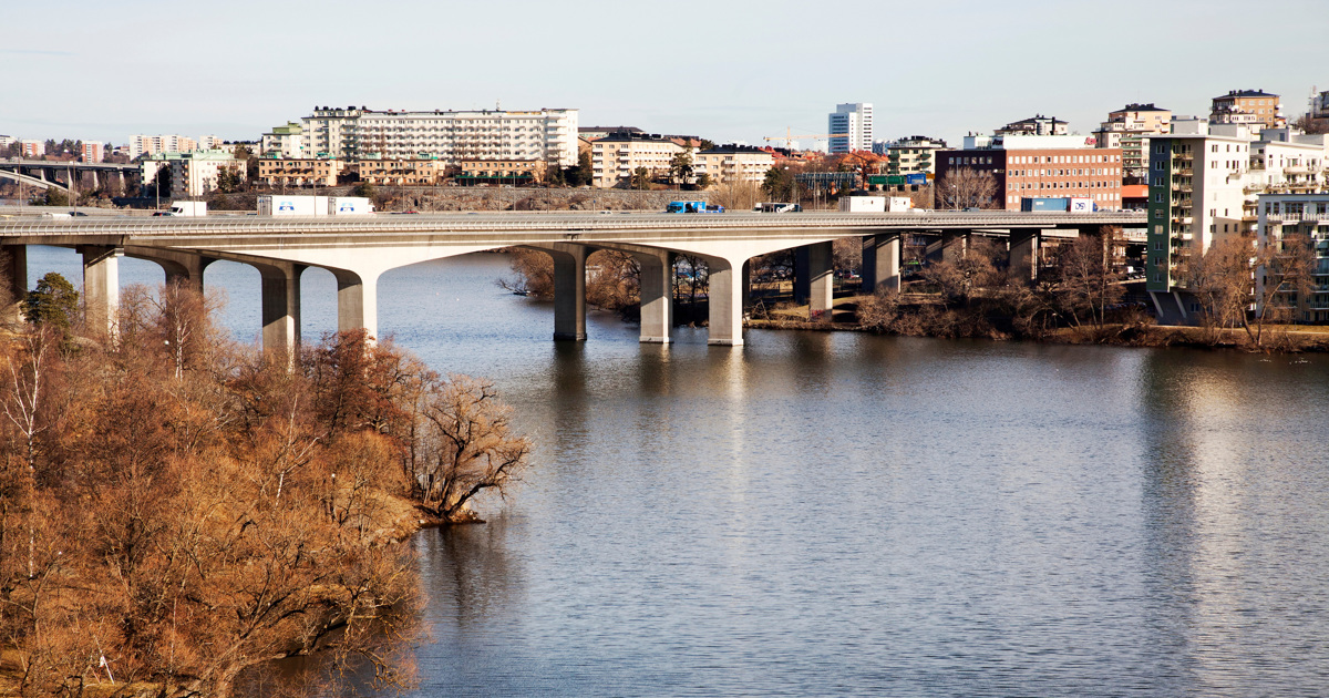 Essinge Bridge Essingebron kollisionsskydd - nya ledverk - www.trafikverket.se