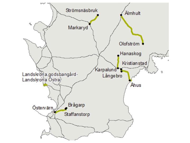 Karta över banorna.