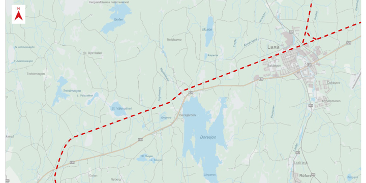Karta över isbildningen på kontaktledningarna.