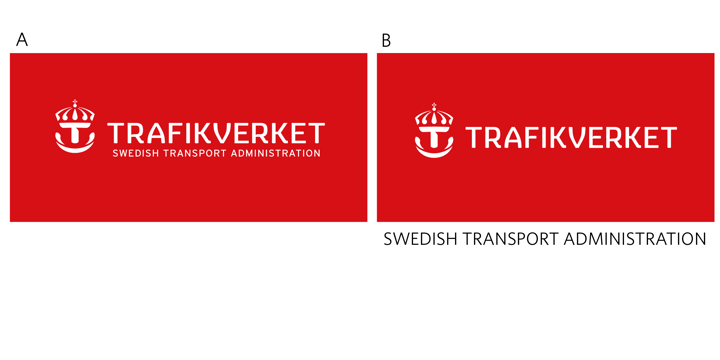 Trafikverkets logotyp med engelskt namn
