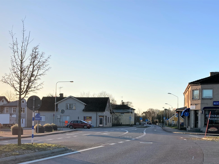 E22 sträckan i Bergkvara samhälle