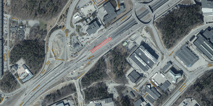 Kartbild trafikplats Lindvreten Norra