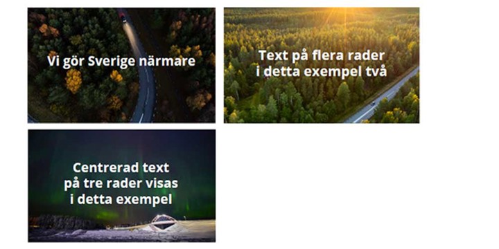 Tre exempel på hur det kan se ut när man gör enligt punktlistan under rubrik "Gör så här"