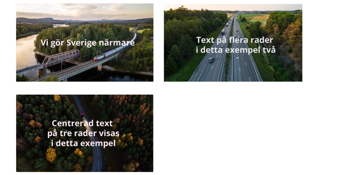 Tre exempel på hur det kan se ut när man gör enligt punktlistan under rubrik "Gör så här"