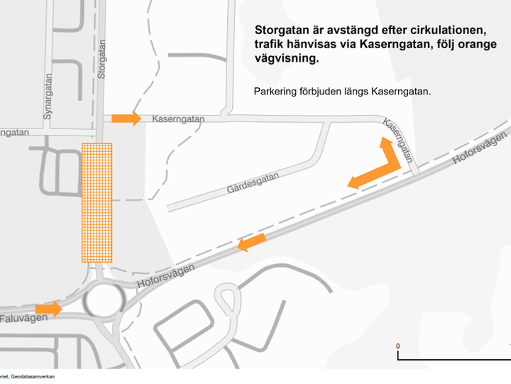 Schakt på Storgatan