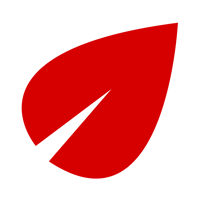 Illustration: ett rött löv