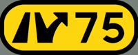 Trafikmärke för trafikplatsnumrering.