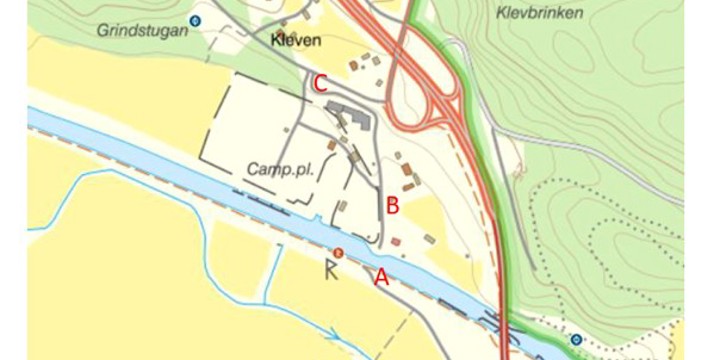Kartan visar vart stenen kommer att flyttas
