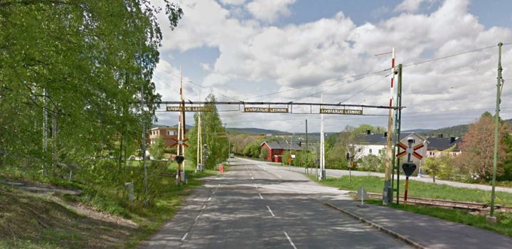Järnvägsövergång vid Storgatan i Sollefteå