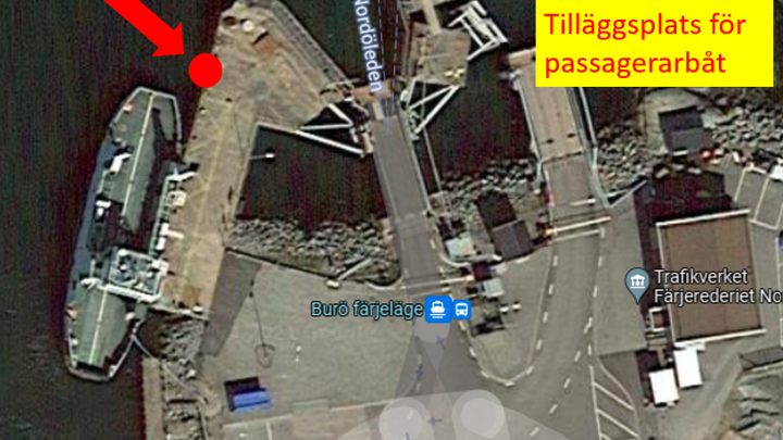 Passagerarbåt läge Burö